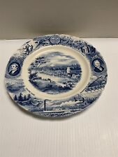 Oregon State Collector Plate Johnson Brothers Blue White 10 1/2 In picture
