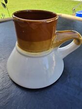 Vintage No Spill Non Slip Travel Wide Bottom Coffee Mug Stoneware  picture