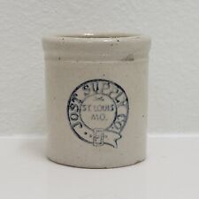 RARE Antique Jost Supply Co St. Louis Missouri Mini Stoneware Advertising Crock picture