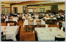 Vtg Saco Maine ME Main Dining Room Cascade Lodge & Cabins 1950s Postcard picture