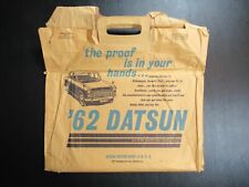 1962 Datsun Car Dealer Advertising Bag Vintage Nissan picture