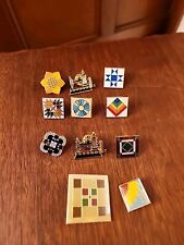 Quilting Sewing Lapel Pins Enamel Lot 11 Asst Shapes & Patterns Sewing Machine picture