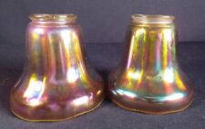 1900-1920 Pair of Nuart Carnival Iridescent Early Electric 2 1/4