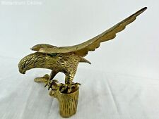 Vintage Large Brass Eagle Statue Figurine: 17