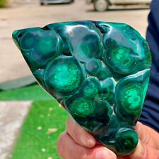 483G Natural glossy Malachite transparent cluster rough mineral sample picture