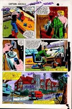 Original 1981 Captain America Marvel Comics color guide art page 9: Colan/1980's picture