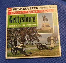 COLOR Gaf A636 Gettysburg National Military Park PA view-master 3 Reels Packet picture