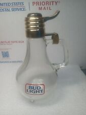 Vintage Anheuser Busch Budweiser Bud Light Clear Glass Light Bulb Stein  picture
