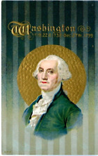 Antique Postcard George Washington Birthday Presidents Day Patriotic American picture
