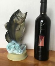 Vintage 1991 Fishing Bass Vinyl Coin Bank Tomei Toys. 10.5”Tall picture
