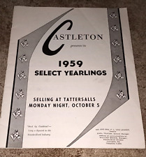 1959 Castleton Select Yearlings Lexington Kentucky Tattersalls Auction Magazine picture