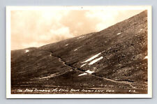 1932 RPPC Road Climbing Mt. Evans Above Summit Lake CO Postcard picture