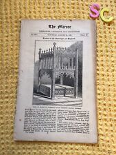 Antique RARE , THE MIRROR SUPPLEMENT, 1838 The Tombs Of Sovereigns Of England picture