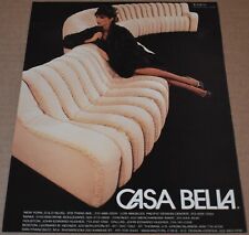 1984 Print Ad Casa Bella Couch Furniture Mink Coat Lady Heels Style Fashion NY picture