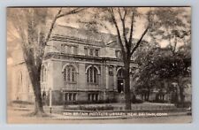 New Britain CT-Connecticut, New Britain Institute Library, Vintage Postcard picture