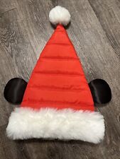 Disney Mickey Mouse Quilted Santa Hat with Ears for Adults - NWT picture