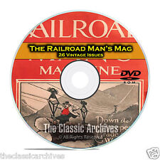 The Railroad Mans Magazine, 26 Vintage Issues, Railroad American History DVD C22 picture