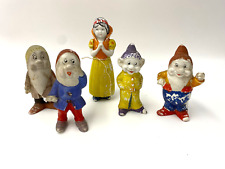 FIRST MADE Disney Snow White & Dwarfs mini figures chalkware antique statue 1937 picture