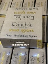 Randy's Roots Wired Cigarette Rolling Papers King Size FULL BOX/ 25 PACKS - HEMP picture