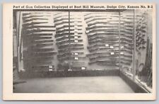 Gun Collection Boot Hill Museum Dodge City Kansas~1950s B&W Postcard picture