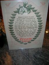 1903 CREAM OF WHEAT AD NO TITLE CHEF WITH 33 BOWLS OF CREAM OF WHEAT  picture