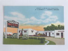 Postcard NE Hastings Rest Awhile Motel U.S. Highway 6 Roadside Attraction c1940s picture