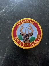 Chaseburg Rod Gun Club Logo iron On Patch 3” Vtg Rare Hunting Fishing WI picture