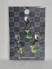 Pokemon Center Metal Charm # 495 496 497 Snivy Servine Serperior Key Chain Set picture
