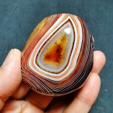 124g Natural Polished Banded Agate Crystal Madagascar 38X80 picture