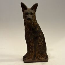 Antique Cast Iron German Shepherd Dog Silver  6 1/2