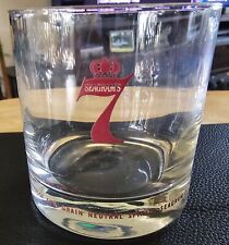 Set of 3 Vintage Seagrams 7 Whiskey Red Logo Rock Glasses picture