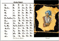 NATIVE AMERICAN CONTINENTAL POSTCARD Sequoyah, Cherokee Alphabet picture