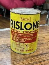 Vintage Shaler Rislone Engine Treatment Full 1 Qt Motor Oil Can FULL NOS Clean picture