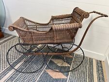Antique Wicker Baby Carriage, Late 1800s picture