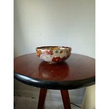 Vintage Japanese Satsuma lobed Thousand Flower bowl Hand-Painted Porcelain Flora picture