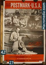 Original 1943 Postmark-U.S.A. WWII Poster. Paramount Pictures Inc. Ed Firm 42x27 picture