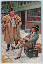Postcard Sam Weller and His Father Harold Copping c1910 Oilette Tuck Art picture