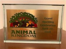1998 DISNEY’S ANIMAL KINGDOM Grand Opening Glass Plaque Paper Weight picture