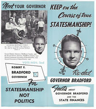 Robert Bradford Massachusetts (R) Governor 1946-48 Finances political brochure picture