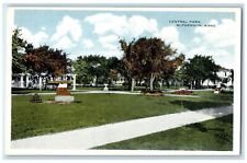 c1920's Central Park Cannon Scene McPherson Kansas KS Unposted Vintage Postcard picture
