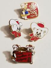 Calgary Olympics Hidy and Howdy Mascots 1988 Lot of 4 Lapel Pins 3709 picture
