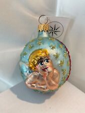 Christopher Radko LITTLE DREAMER 95-159-0 Angel Cherub Glass Ball Ornament picture