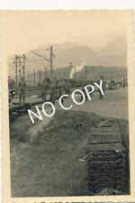 Photo Wk II Railway Station Military Vehicles to Be Loaded G1.51 picture