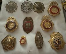 FDNY NEW YORK FIRE DEPARTMENT 1900-1960 Firefighter NYC 11 BADGE LOT OBSOLETE picture
