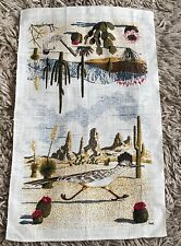 Vintage Linen Kay Dee Designs Tea Towel Desert Flowers In Bloom Birds MTS Cactus picture