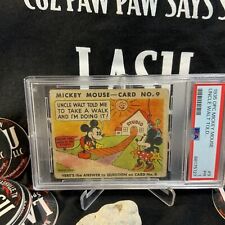 1935 OPC O-PEE-CHEE  Mickey Mouse Card #9 Uncle Walt Told Me.. PSA 1 picture