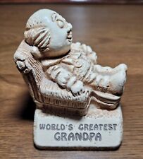 World's Greatest Grandpa Figurine, Statue ~ Vintage 1970s~ Father's Day Gift picture