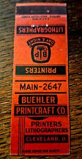 Vintage Matchbook: Buehler Printcraft Co, Cleveland, OH picture