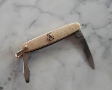 Vintage LATAMA Folding Knife Made in ITALY Masonic Monogram picture