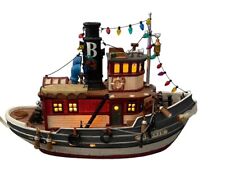 Lemax Village Collection Plymouth Corners Bessie Christmas Lighted Tugboat 2001 picture